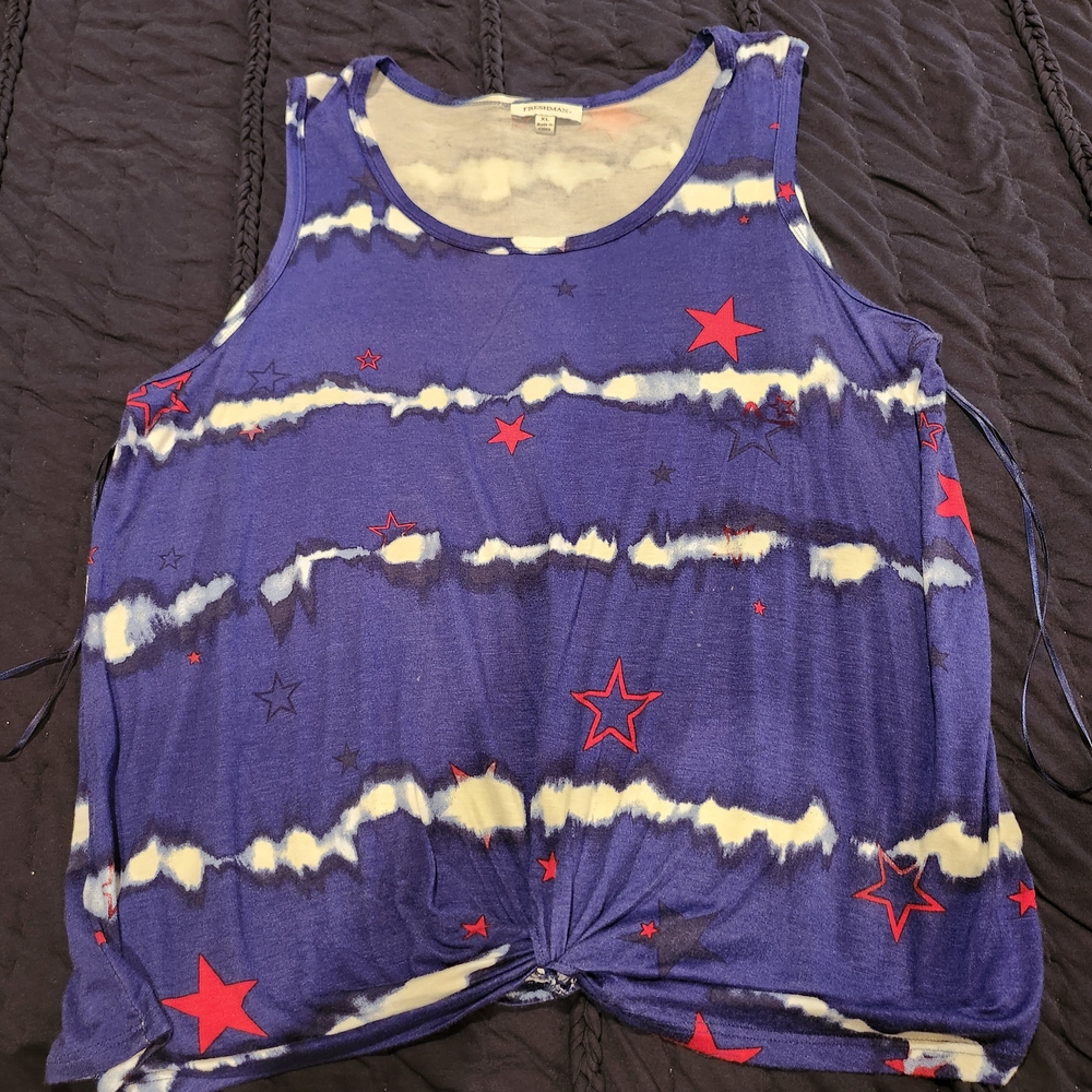 Red White And Blue Star Tank Top